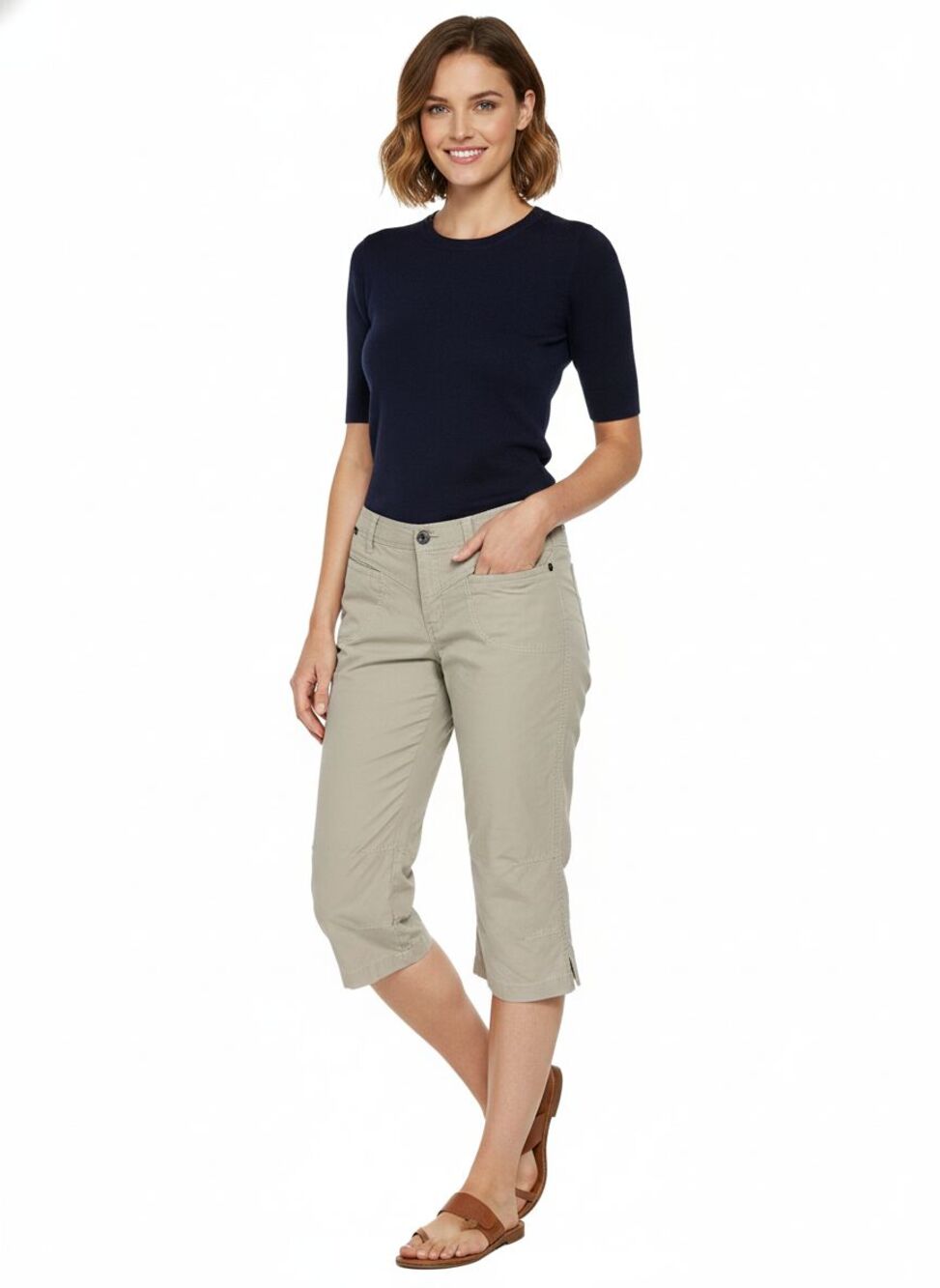 Kuhl Capri Pants Kendra Kapri Hiking Khaki Camping Women's  Size S KuhlDry